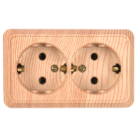 Розетка двойная 2П+3 General Альфа 477041