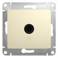 GLOSSA Розетка телевизионная TV в рамку 1дБ бежевая Systeme Electric GSL000291