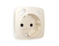 Лицевая панель для розетки с/з со шторками 2USB A+C Ambrella Volt Omega OP3100