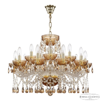 Подвесная люстра Bohemia Ivele Crystal 5413/10+5/240 G Amber/M-1G K721