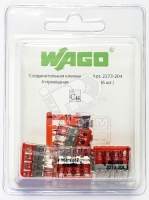 Клемма четырехпроводная компактная (6шт) WAGO 2273-204-6 2567