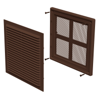 Решетка вентиляционная вытяжная  2020, цвет коричневый ZERNBERG 10227201 00-022720