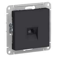 Розетка ATLASDESIGN телефонная RJ11 механизм карбон Systeme Electric ATN001081