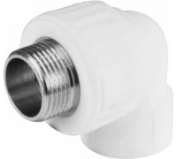 Угольник 25 х 1/2' НР комбинированный, полипропиленовый, белый Valfex 10126125