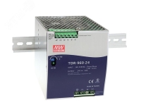 Блок питания AC-DC, 960Вт, ККМ, 3-х фазный, вход 340-550В AC, 47-63.480-780В DC, выход 24В,40A, рег. вых 24-28В, в кожухе на DIN-рейку Mean Well TDR-960-24 Т02129691