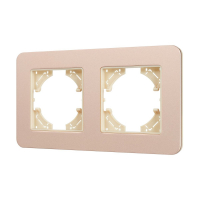 Рамка на 2 поста алюминиевая Arlight FRM-AKIRY-SFAL-2-GD 049739