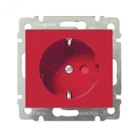 VALENA Розетка с заземлением с блокировкой красная Legrand 774327