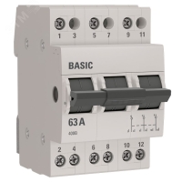 Переключатель трехпозиционный 3P 63А Basic EKF tps-3-63