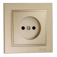 Розетка без земли Mono Electric Despina 16А 250В титан 102-222222-116