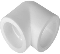 Угольник 50 мм 90 град. полипропиленовый, белый Valfex 10108050