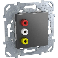 Розетка 3xRCA Schneider Electric Unica Top MGU5.431.12ZD