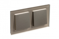 Рамка двухпостовая ATLASDESIGN NATURE, СТЕКЛО ШАМПАНЬ Systeme Electric ATN320502