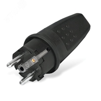 Вилка прямая c/з каучук 16А 250В IP44 (еврослот) UNIVersal 602227