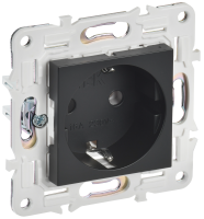 SKANDY Розетка с заземлением без защитных шторок 16А SK-R05Bl черный IEK SK-R11-16-K02