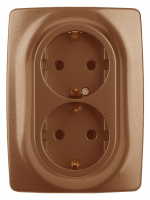 Розетка 2х2P+E Schuko Эра 12-2106-14 Б0031236