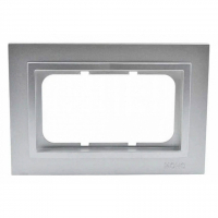 Рамка двойная для розетки Mono Electric Despina серебро 102-210000-165