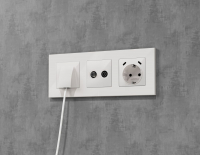 Комплект механизма розетки TV оконечной + SAT 5-862MHz 3.5dB/950-2150MHz 3.5dB Alfa Белый глянец Quant Ambrella Volt MA113310 (AP1133, VM217)