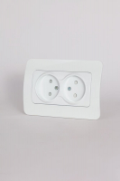 Розетка двухместная с защитными шторками ELBI Jazz 508-010200-918