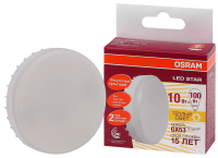 Лампа светодиодная LED 10Вт GX53 2700К 1000лм таблетка 230V FR GX (замена 100Вт) OSRAM LEDVANCE 4058075496378