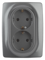 Розетка 2х2P+E Schuko Эра 12-2106-12 Б0031234
