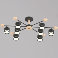 Люстра на штанге Reluce 78730-0.3-08 GX53 BK+WOOD