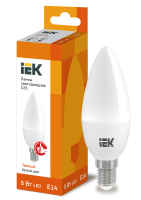 Лампа светодиодная C35 свеча 5Вт 230В 3000К E14 IEK LLE-C35-5-230-30-E14