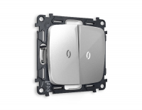 Комплект механизма 2-кл выключателя с подсветкой Ambrella Volt Omega MO404015