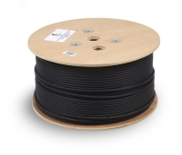 Витая пара экранированная FTP (F/UTP). категория 5e. 4 пары (24 AWG). одножильный. экран - фольга. для внешней прокладки (+75 C -40 C). LSZH-UV (305 м) Cabeus FTP-4P-Cat.5e-SOLID-OUT-LSZH-UV 7176c