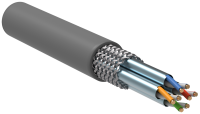 Витая пара S/FTP кат.6A 4х2х23AWG solid LSZH 305м серый ITK LC1-C6A04-621