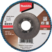 Диск лепестковый шлифовальный 125х22.23 мм, Z60, стекловолокно, угловой Makita D-63797