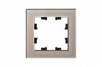 Рамка однопостовая ATLASDESIGN NATURE, СТЕКЛО ШАМПАНЬ Systeme Electric ATN320501