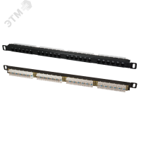 Патч-панель высокой плотности 19'. 24 порта RJ-45. UTP. Cat.5e. 0.5U SUPRLAN 10-0404