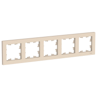 Рамка пятипостовая ATLASDESIGN универсальная бежевый Systeme Electric ATN000205