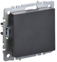 BRITE Выключатель одноклавишный 10А ВС10-1-0-БрЧ черный IEK BR-V10-0-10-K02