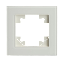 Рамка 1-местная для сенсорных механизмов, подсветки, стекло, Stekker Катрин GFR00-7001-01S 50303
