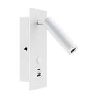 Спот Arlight SP-BED-CHARGE-BUILT-S80х230-3W Warm3000 (WH, 20 deg, 230V, USB-A, USB-C) 046881