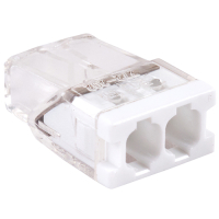 Клемма соединительная  2-контактная Elеctrodeel. Диапазон сечений 0.5-2.5 мм2. Номинальный ток/напряжение: 24А/450В. Electrodeel ED 772-202