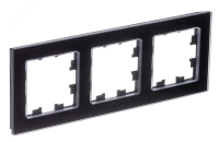 ATLASDESIGN NATURE 3-постовая РАМКА, НАТУРАЛЬНОЕ СТЕКЛО, ЧЕРНЫЙ Systeme Electric ATN361003