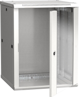 Шкаф настенный 19' LINEA W 18U 600х600х900мм стеклянная дверь RAL7035 ITK LWR3-18U66-GF
