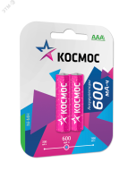 Аккумулятор 600мАч R03 NiMH 2BL Космос KOCR03NIMH(600MAH)
