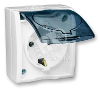15 Aqua Розетка 2Р+Е Schuko с крышкой полупр. IP54 16А 250В винтовой зажим S15A белый Simon 1594445-030
