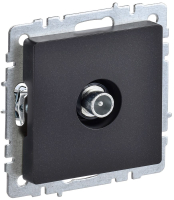 BRITE Розетка TV проходная РТВ10-0-БрЧ черный IEK BR-A10-P-K02