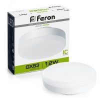 Лампа светодиодная LED 12вт GX53 белый таблетка FERON LB-453 25835