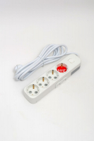 Удлинитель с/з 4вх с защитными шторками с включателем ELBI Myra 527-010203-422