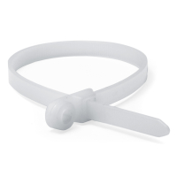 Хомут P6.6 с монтажным отверстием M4, белый 3.6х150 DKC 252150SR-I