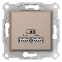 Розетка компьютерная 2xUSB Schneider Electric Sedna 2.1A SDN2710268