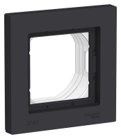 ATLASDESIGN AQUA 1-постовая РАМКА IP44, КАРБОН Systeme Electric ATN441001