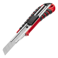 Нож, 18 мм выдвижное лезвие металлическая направляющая эргоном. двухкомпонентная рукоятка Matrix 78938