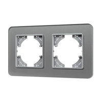 Рамка на 2 поста стеклянная Arlight FRM-OMALI-SFGS-2-GR 049710