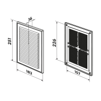Решетка вентиляционная вытяжная  2518 ZERNBERG 10205721 00-020572  